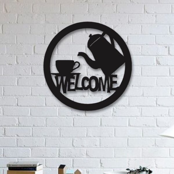 Welcome wall art designs Store interior design