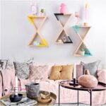 Wooden TRIANGLE Funnel Storage Shelf