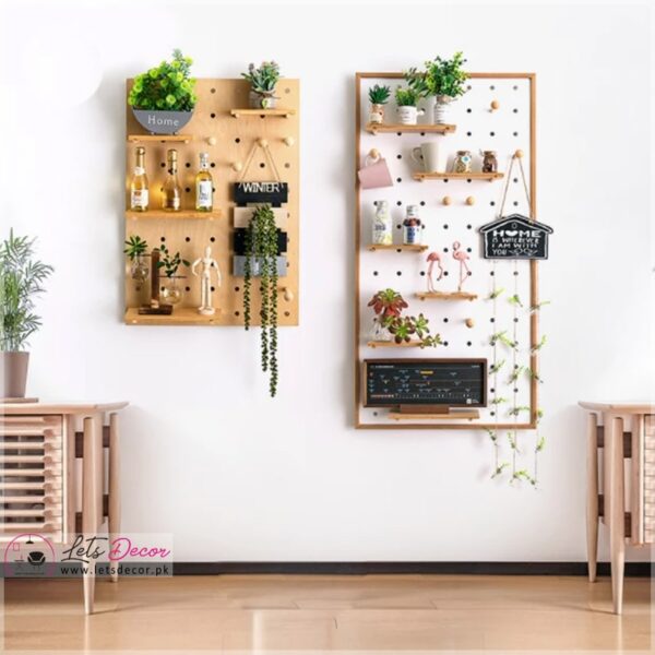 Pegboard shelves Wooden Decoration Partition Kitchen Wall Hanging